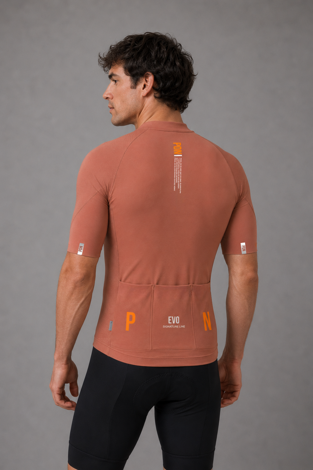 Jersey de ciclismo para hombre — Terracotta línea Evo